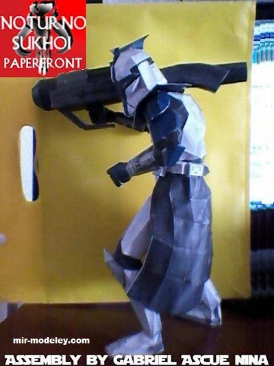 №17392 - Clone arc heavy gun (Noturno Sukhoi) из бумаги
