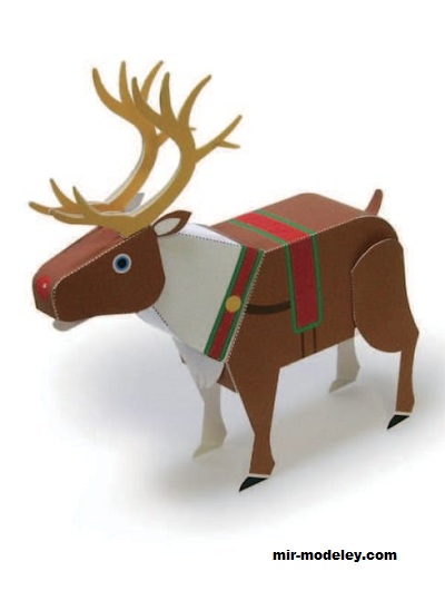 №17344 - Новогодний олень (Kirin) из бумаги