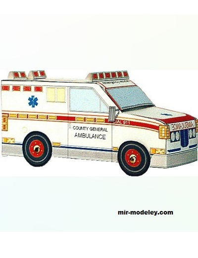 №17343 - Автомобиль скорой помощи (Kids Craps) из бумаги