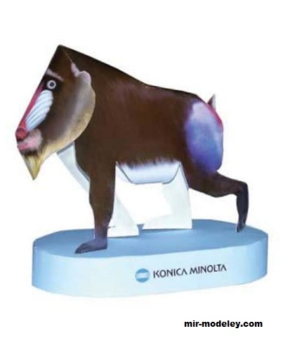 №17354 - Мандрил (Konica Minolta) из бумаги