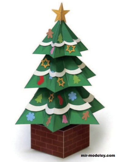 №17348 - Новогодняя елка (Kirin) из бумаги