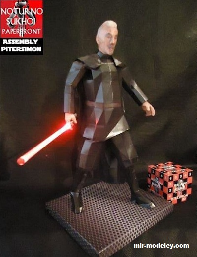 №17379 - Cont dooku (Noturno Sukhoi) из бумаги