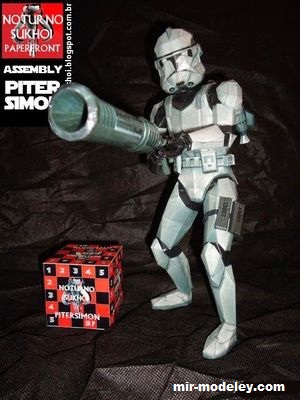 №17362 - Clone Jet Trooper (Noturno Sukhoi) из бумаги