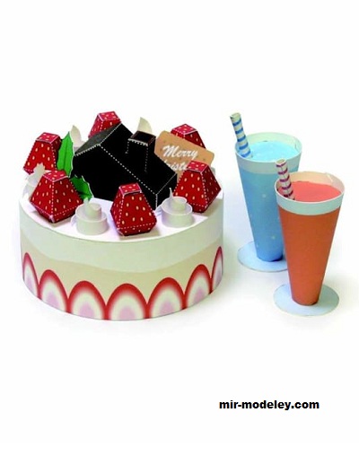 №17347 - Новогодний пирог (Kirin) из бумаги