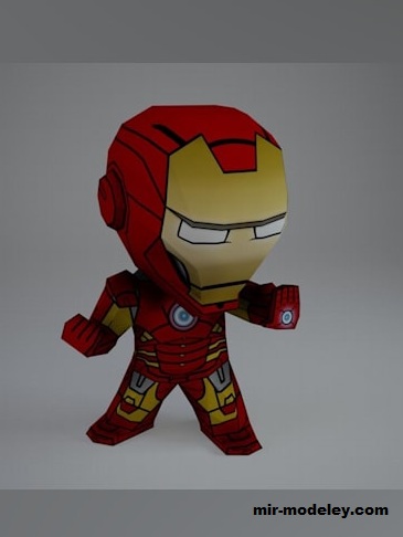 №17497 - Железный человек / Iron Man (Paperwar) из бумаги