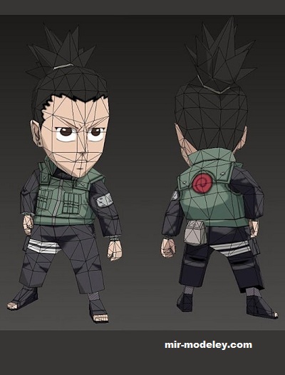 №17490 - Шикамару Нара / Shikamaru (Paperwar) из бумаги