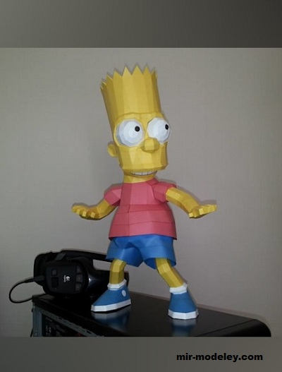 №17495 - Барт Симпсон / Bart Simpson (Paperwar) из бумаги