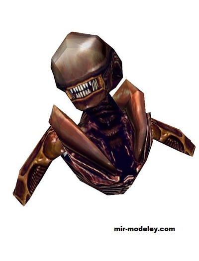 №17468 - Бюст Чужого / Alien bust (Noturno Sukhoi) из бумаги