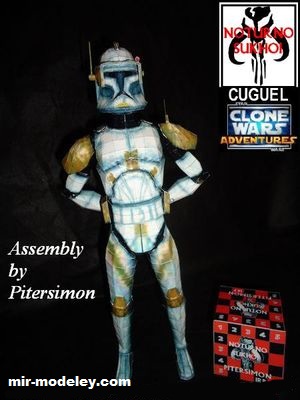 №17459 - Clone Commander Cody (Noturno Sukhoi) из бумаги