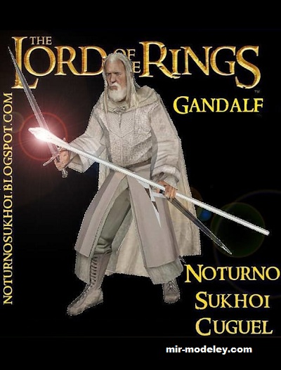 №17451 - Волшебник Гэндальф / Gandalf (Noturno Sukhoi) из бумаги