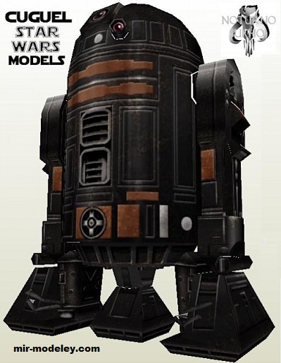 №17473 - Droid R2-D2 black (Noturno Sukhoi) из бумаги