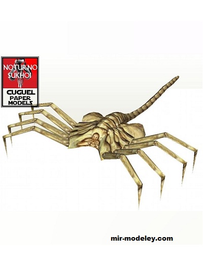 №17472 - Лицехват / Facehugger allien (Noturno Sukhoi) из бумаги
