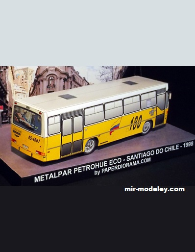 №17542 - Metalpar Petrohue Eco-bus (PaperDiorama) из бумаги