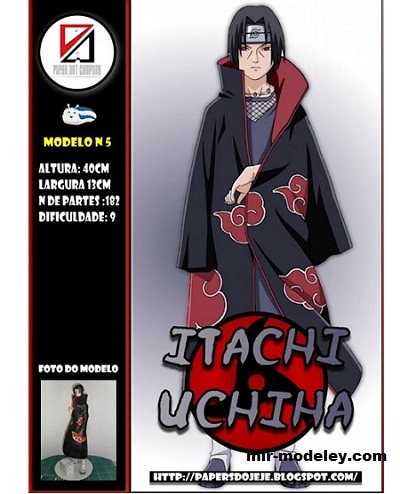 №17515 - Итачи Учиха (Paper Art Company) из бумаги