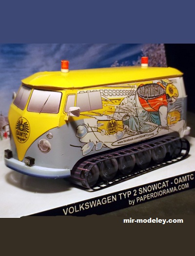 №17548 - VW Snowcat (PaperDiorama) из бумаги