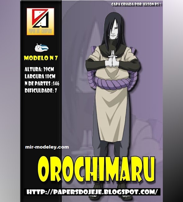 №17513 - Орочимару (Paper Art Company) из бумаги