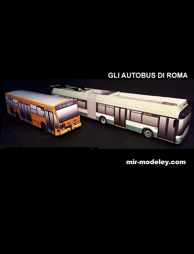№17570 - Aerfer VE 111 Metropol - Irisbus Citelis 18 (GLI AUTOBUS DI ROMA N.2) (Paperdiorama) из бумаги