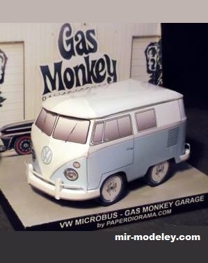 №17589 - VW Gas Monkey Garage Custom (Paperdiorama) из бумаги