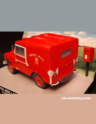 №17550 - ROYAL MAIL LAND ROVER MK I (Paperdiorama) из бумаги