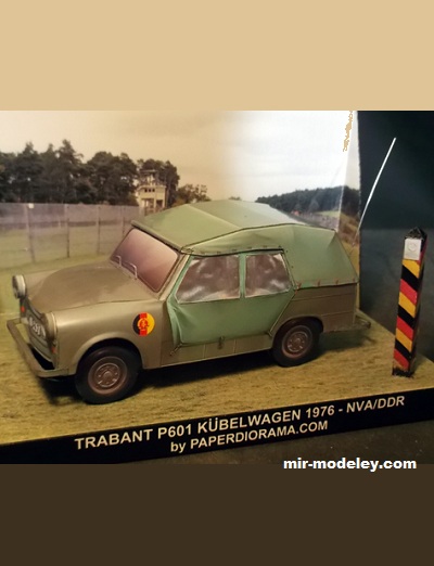 №17544 - Trabant P 601 Kübelwagen (Paperdiorama) из бумаги