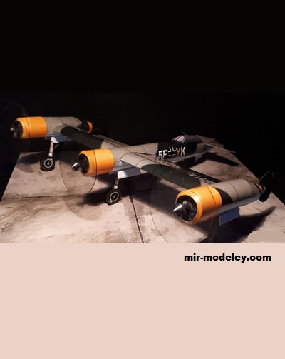 №17559 - Blohm & Voss BV P.170 (PaperDiorama) из бумаги