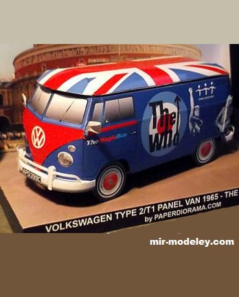 №17588 - VW Magic Bus (Paperdiorama) из бумаги