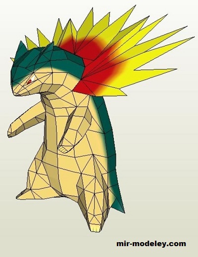 №17525 - Покемон Тифложн (Paper Art Company) из бумаги