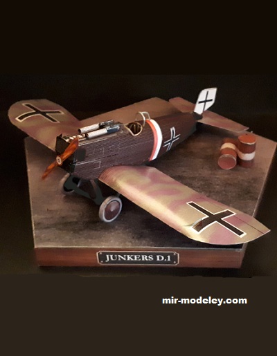№17561 - JUNKERS D.1 (PaperDiorama) из бумаги