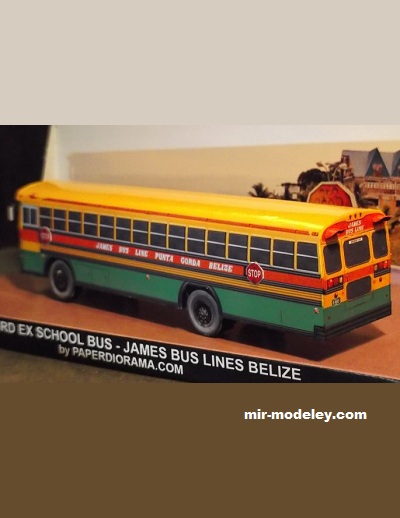 №17572 - Belize City Urban Bus (Paperdiorama) из бумаги