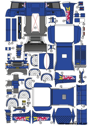 №1730 - Седельный тягач Scania R730 Griffin Special (Перекрас PMHTz 06) из бумаги