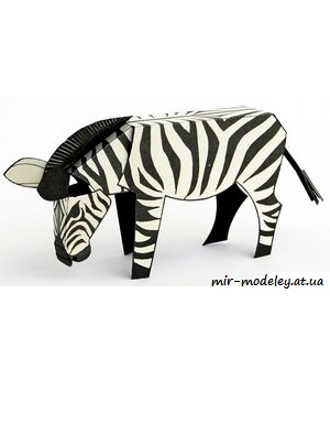 №1715 - Zebra [ABC 1976 - 14] из бумаги