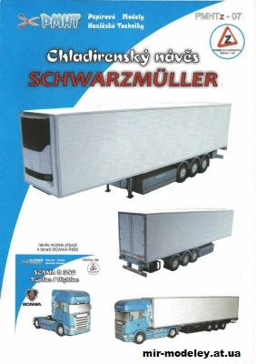 №1729 - Полуприцеп-рефрижератор / Chladirensky naves Schwarzmuller [PMHT] из бумаги