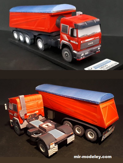 №17625 - FIAT IVECO TURBOSTAR 190/48 (Paperdiorama) из бумаги