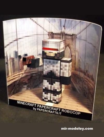 №17616 - Minecraft Papercraft: Robocop (Paperdiorama) из бумаги