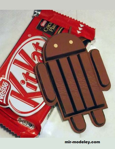 №17605 - Шоколадка Android Kitkat (Paperdiorama) из бумаги