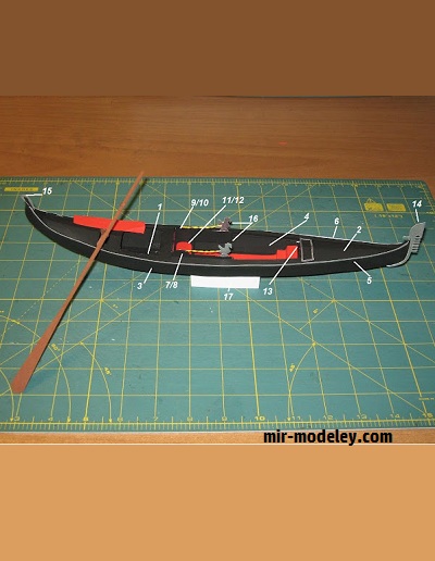 №17684 - Gondola Venice (capasoblog) из бумаги