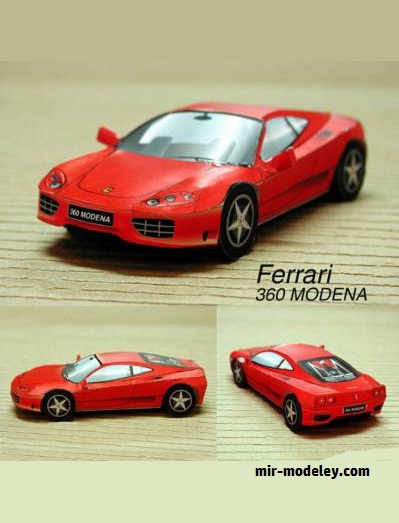 №17701 - Ferrari 360 Modena (3DPMS) из бумаги