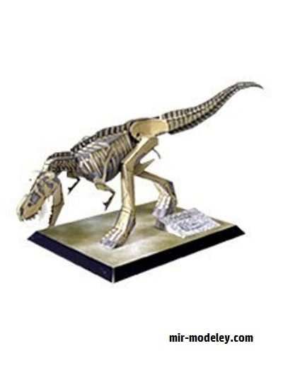 №17636 - Tyrannosaurus / Скелет Тираннозавра (Paper Museum Jp) из бумаги