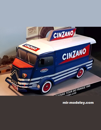 №17626 - Citroen HY Cinzano 1965 Tour de France (Paperdiorama) из бумаги