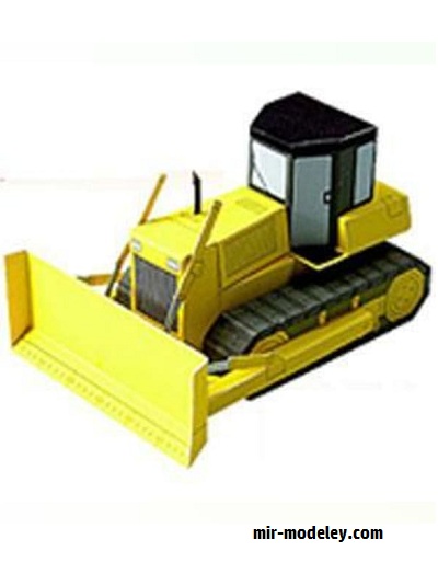 №17638 - Bulldozer / Бульдозер (Paper Museum Jp) из бумаги