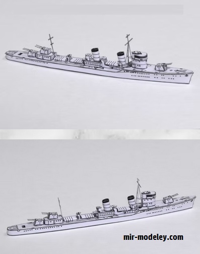 №17652 - Fubuki-class destroyer (Type I) (Etsutan) из бумаги