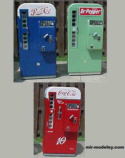 №17603 - Автоматы с газировкой / Pepsi & Pepper Soda Machines (Paperdiorama) из бумаги