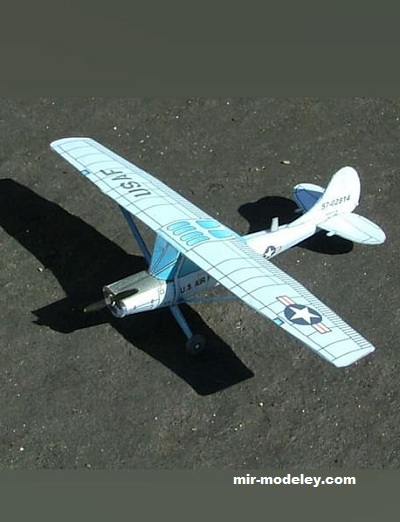 №17783 - Самолет O-1 Bird Dog (Paper Tiger Armaments) из бумаги