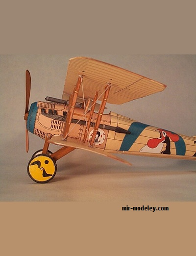 №17714 - SPAD VII (Digital Card Models) из бумаги