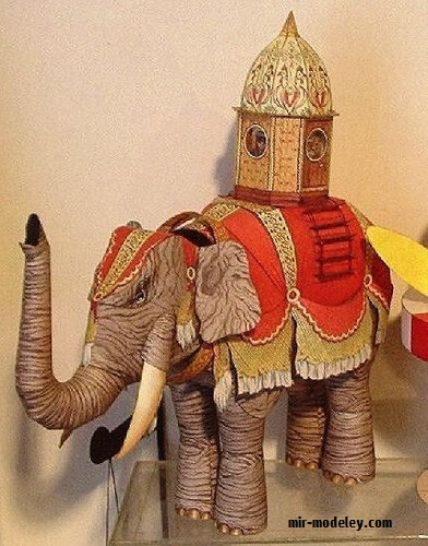 №17725 - Parny slon (Elektron-Zenit 1993-07) из бумаги