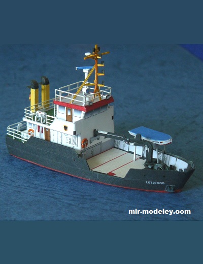 №17735 - MV Lütjeoog (Paper Shipwright) из бумаги