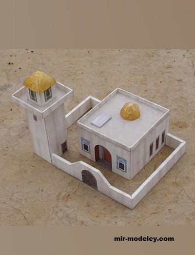 №17782 - Мечеть и минарет в пустыне (Paper Tiger Armaments) из бумаги