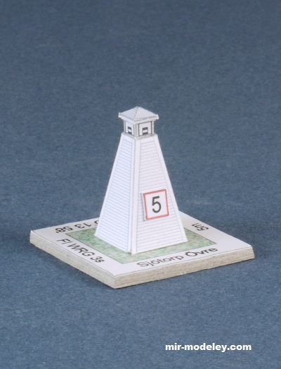 №17743 - Sjotorp Lighthouse (Paper Shipwright) из бумаги
