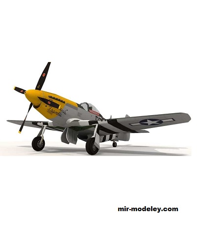 №17730 - Ferocious Frankie P-51D Mustang (Paper-Replika) из бумаги