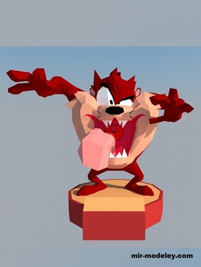 №17731 - Looney Tunes Tasmanian Devil (Paper-Replika) из бумаги